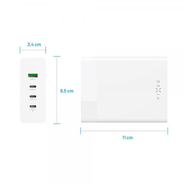 Fixed Skrivbordsladdare GaN200 Charging Dock 3xUSB-C & 1xUSB-A
