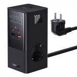 Baseus Skrivbordsladdare PowerCombo Tower Power Strip 100W Svart
