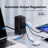 Baseus Skrivbordsladdare PowerCombo Tower Power Strip 100W Svart