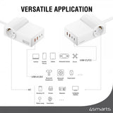 4smarts Skrivbordsladdare USB-C/A Power Strip Desk GaN 65W