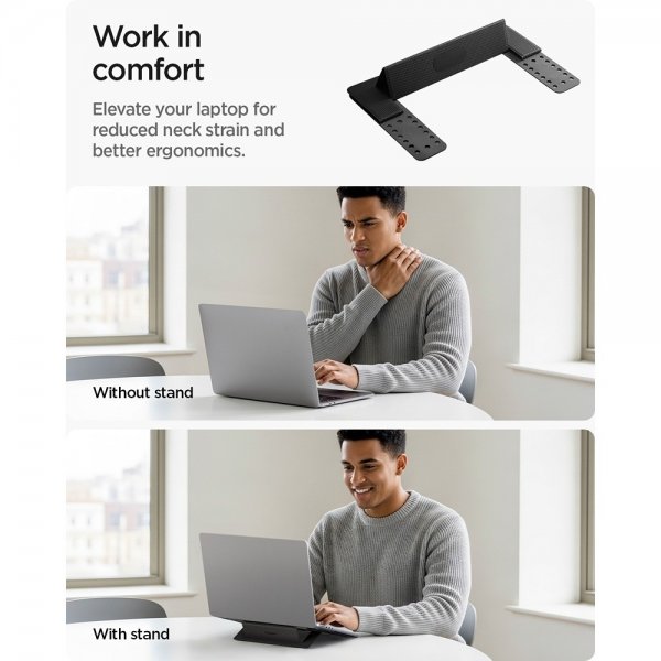 Spigen Slim Fold Laptop Stand Svart