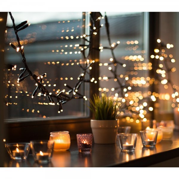 Deltaco Smart Home LED Light Chain 15m IP44 Warm White