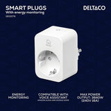 Deltaco Smart Home Smart Plug WiFi 2.4GHz 2-pack