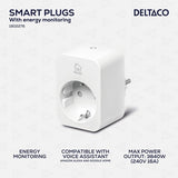 Deltaco Smart Home Smart Plug WiFi 2.4GHz 2-pack