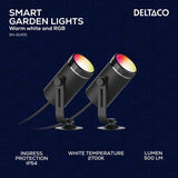 Deltaco Smart Home Smart Trädgårdsbelysning RGB 2-pack