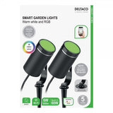 Deltaco Smart Home Smart Trädgårdsbelysning RGB 2-pack