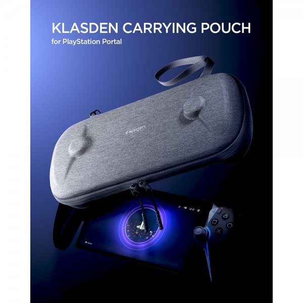 Spigen Sony PlayStation Portal Fodral Klasden Pouch Charcoal Gray