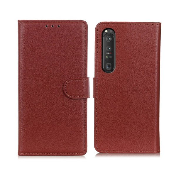 Sony Xperia 1 III Fodral med Stativ Brun