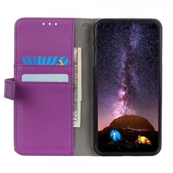 Sony Xperia 1 III Fodral Litchi Lila