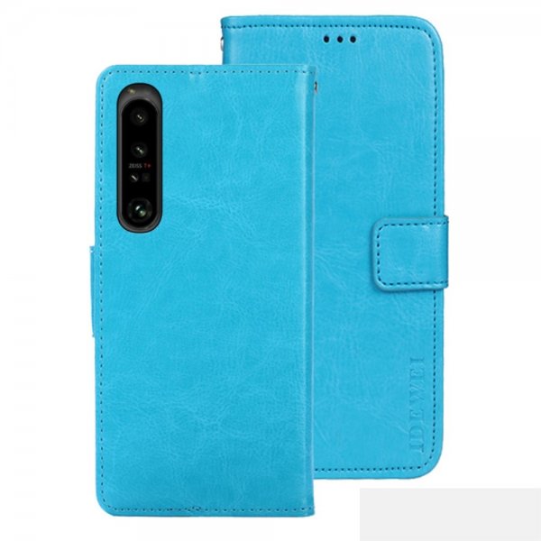 Sony Xperia 1 V Fodral Lädertextur Blå