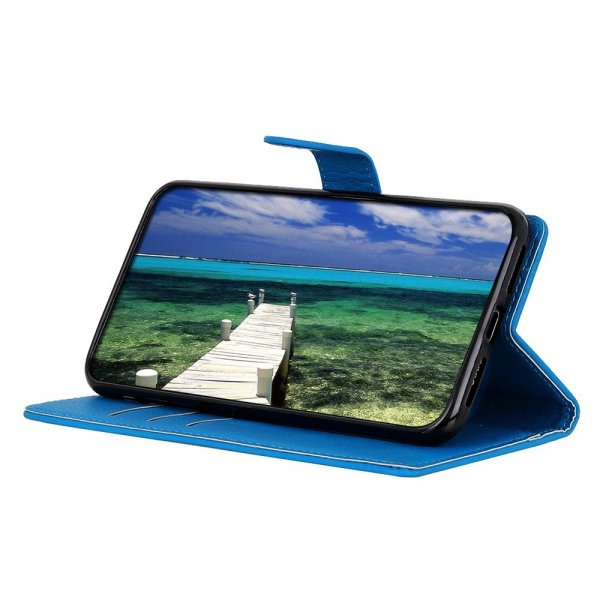 Sony Xperia 1 V Fodral Litchi Blå