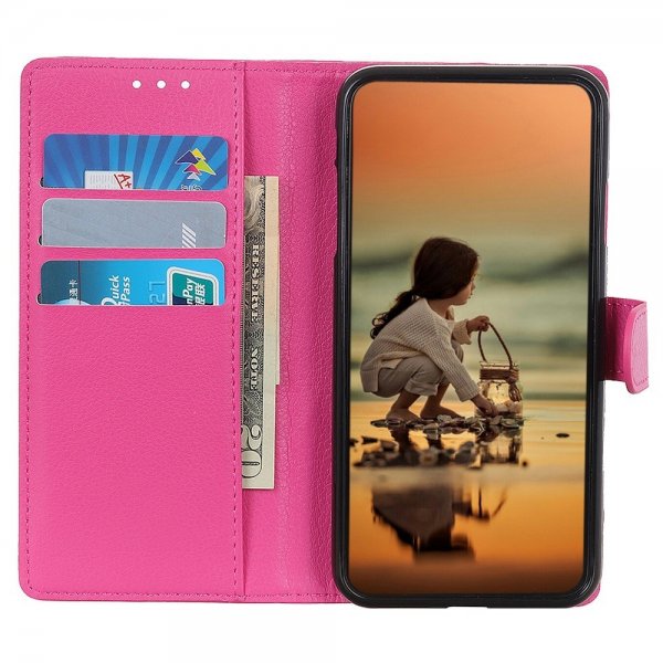 Sony Xperia 1 V Fodral Litchi Magenta