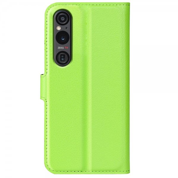 Sony Xperia 1 VI Fodral Litchi Grön