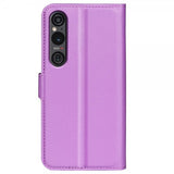 Sony Xperia 1 VI Fodral Litchi Lila