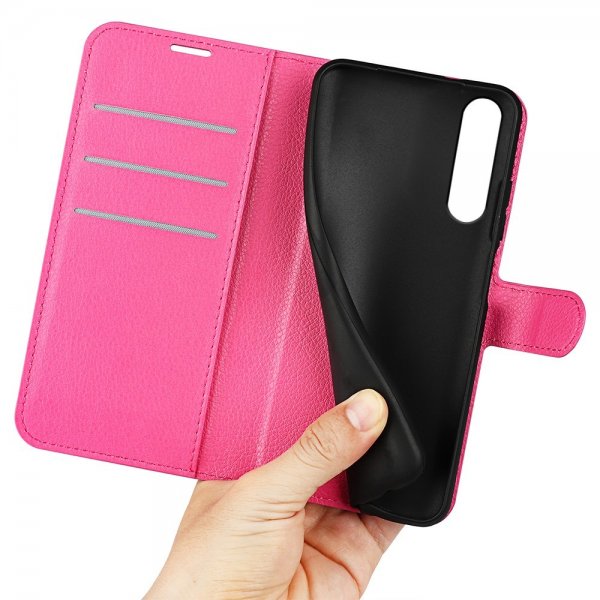 Sony Xperia 1 VI Fodral Litchi Magenta