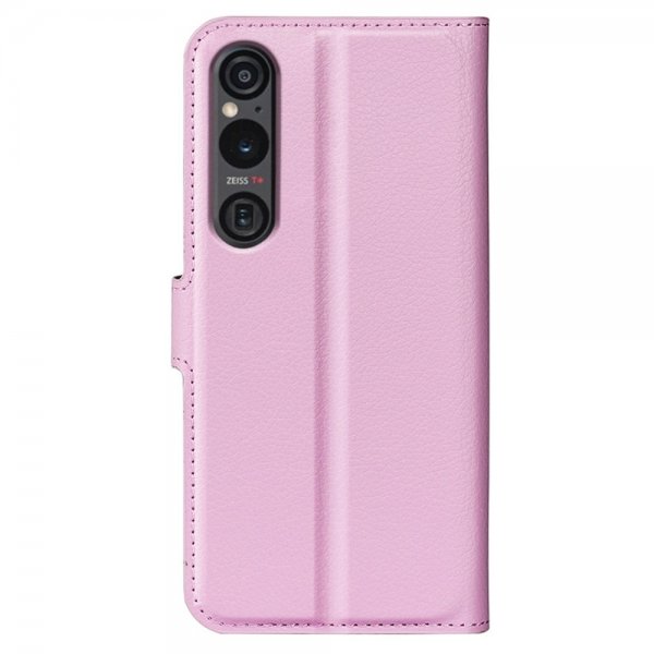 Sony Xperia 1 VI Fodral Litchi Rosa