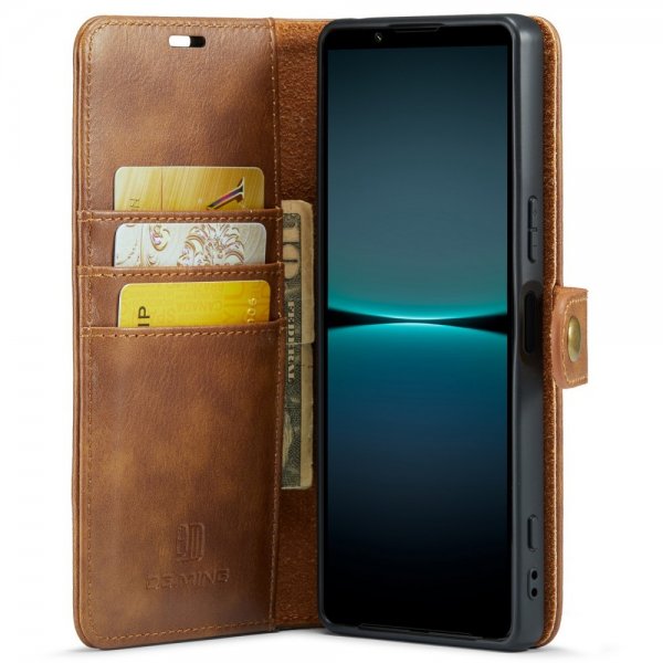 Dg.Ming Sony Xperia 1 VI Fodral med Löstagbart Skal Brun