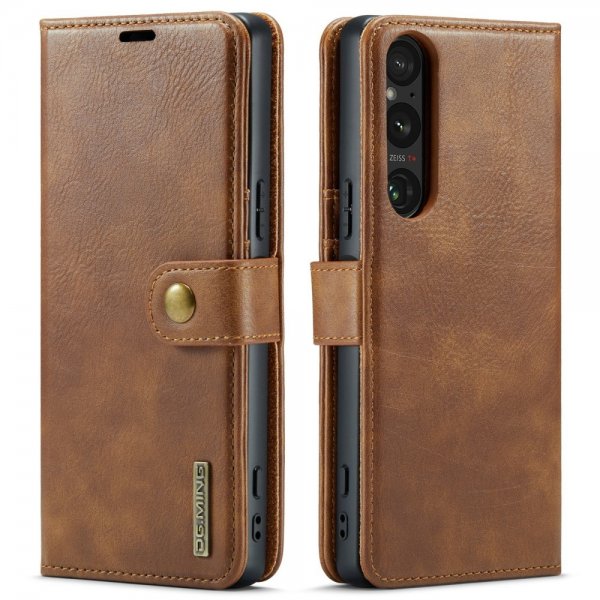 Dg.Ming Sony Xperia 1 VI Fodral med Löstagbart Skal Brun