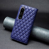 Sony Xperia 1 VI Fodral Rombmönster Blå