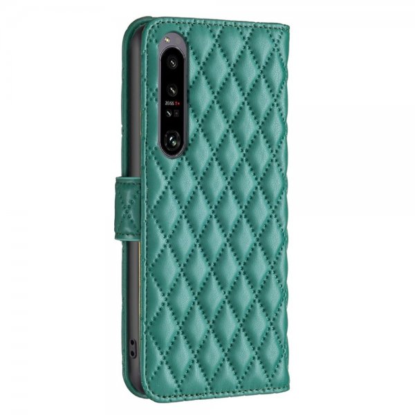 Sony Xperia 1 VI Fodral Rombmönster Grön