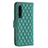 Sony Xperia 1 VI Fodral Rombmönster Grön
