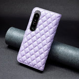 Sony Xperia 1 VI Fodral Rombmönster Lila