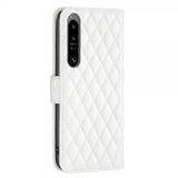 Sony Xperia 1 VI Fodral Rombmönster Vit