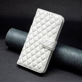Sony Xperia 1 VI Fodral Rombmönster Vit