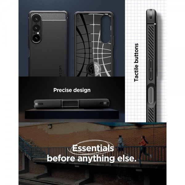 Spigen Sony Xperia 1 VII Skal Rugged Armor Matte Black