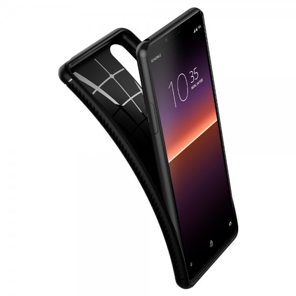 Spigen Sony Xperia 10 II Skal Rugged Armor Matte Black