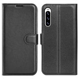 Sony Xperia 10 V Fodral Litchi Svart