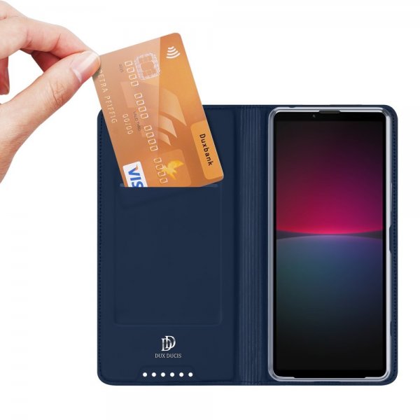 Dux Ducis Sony Xperia 10 V Fodral Skin Pro Series Blå