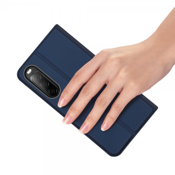Dux Ducis Sony Xperia 10 V Fodral Skin Pro Series Blå