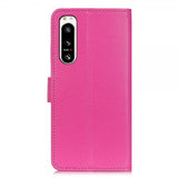 Sony Xperia 5 IV Fodral Litchi Magenta