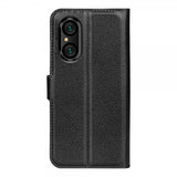 Sony Xperia 5 V Fodral Litchi Svart