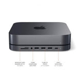 Satechi Type-C Aluminum Stand & Hub for Mac Mini Space Gray