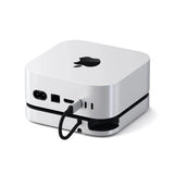 Satechi Mac Mini M4 Stativ & Hub med SSD-kapsling Silver