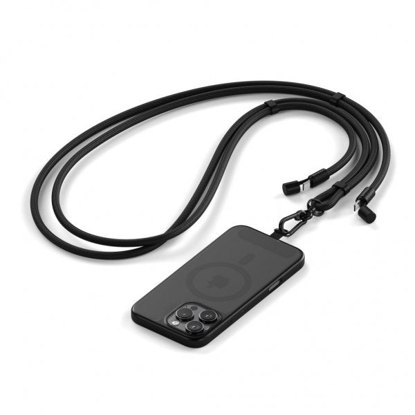 Satechi OntheGo Lanyardkabel USB-C 1.5m Svart