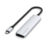 Satechi 4-i-1 USB-C Slim Multiport Adapter 4K Silver