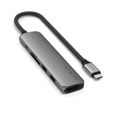 Satechi 6-i-1 USB-C Slim Multiport Adapter Space Gray