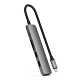 Satechi 6-i-1 USB-C Slim Multiport Adapter Space Gray
