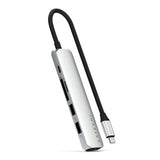 Satechi 6-i-1 USB-C Slim Multiport Adapter Silver