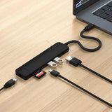 Satechi 7-i-1 USB-C Slim Multiport Adapter med Ethernet Svart