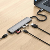 Satechi 7-i-1 USB-C Slim Multiport Adapter med Ethernet Space Gray