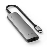 Satechi 7-i-1 USB-C Slim Multiport Adapter med Ethernet Space Gray