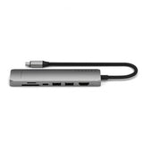 Satechi 7-i-1 USB-C Slim Multiport Adapter med Ethernet Space Gray