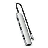 Satechi 7-i-1 USB-C Slim Multiport Adapter med Ethernet Silver