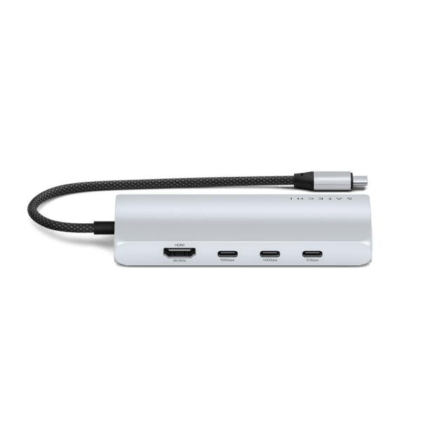 Satechi USB-C Multiport Adapter 8K With Ethernet V3 Silver