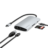Satechi USB-C Multiport Adapter 8K With Ethernet V3 Silver