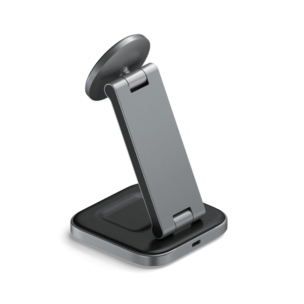 Satechi Trådlös Laddare 2-in-1 Foldable Qi2 Wireless Charging Stand MagSafe